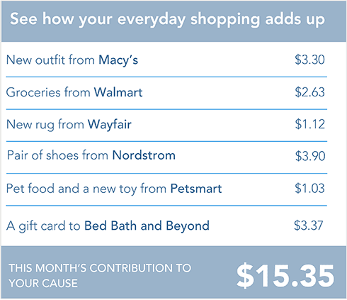 Shopping for your cause with ShopRaise really adds up